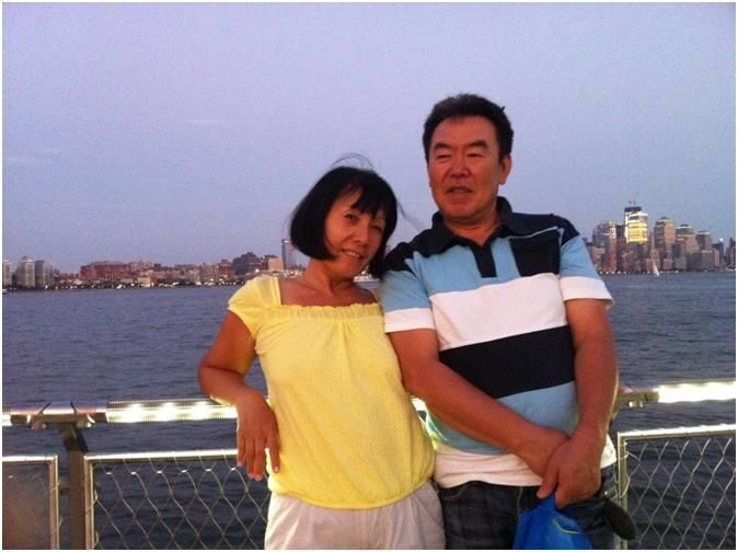 Свира Ким с мужем Феликсом на фоне залива Гудзон. 